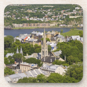 Porta-copo Cidade de Quebec, Quebec, Canadá. Olhando para bai