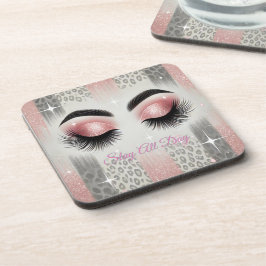 Porta-copo Cílios com Brilho Rosa Glam 