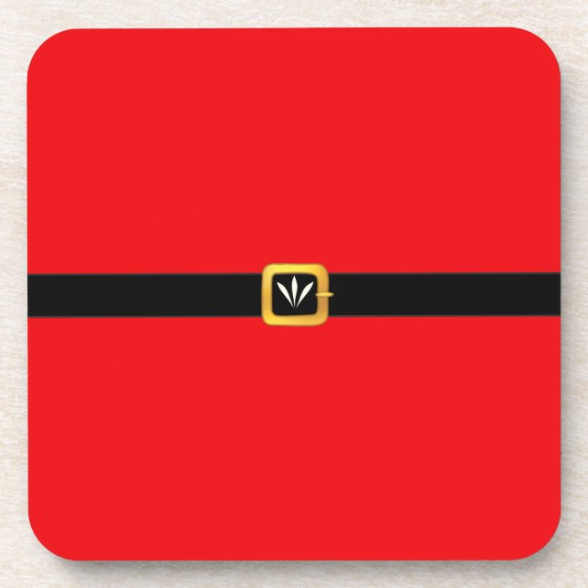 Porta-copo Cinto do Papai Noel Vermelho (Frente)
