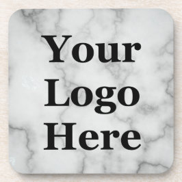 Porta-copo Cinza Faux elegante Seu Logotipo Aqui