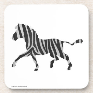 Porta-copo Cinza Zebra Preta e Clara Silhueta