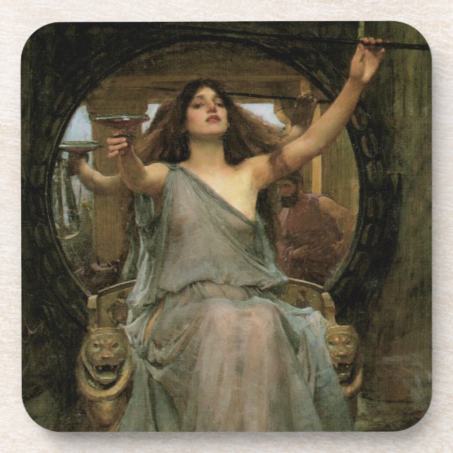 Porta-copo Circe Oferecendo a Taça a Ulisses de JW Waterhouse (Frente)