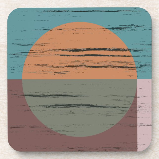 Porta-copo Círculo Laranja E Verde (Frente)