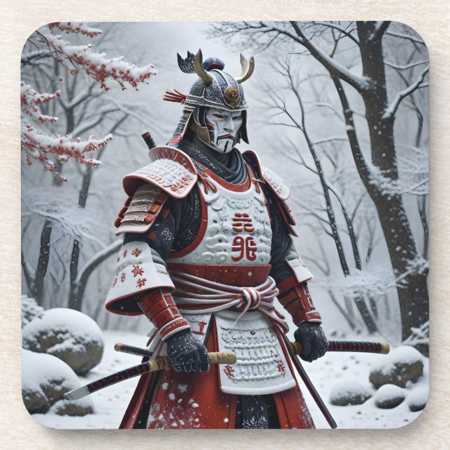 Porta-copo Círculo para bebida Samurai Japonês (Frente)