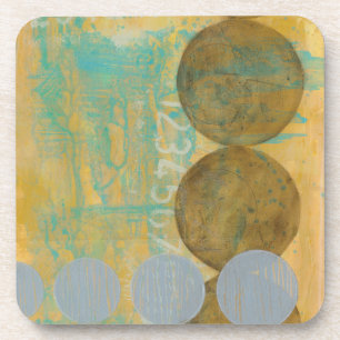 Porta-copo Círculos castanho escuro e Cinza com números