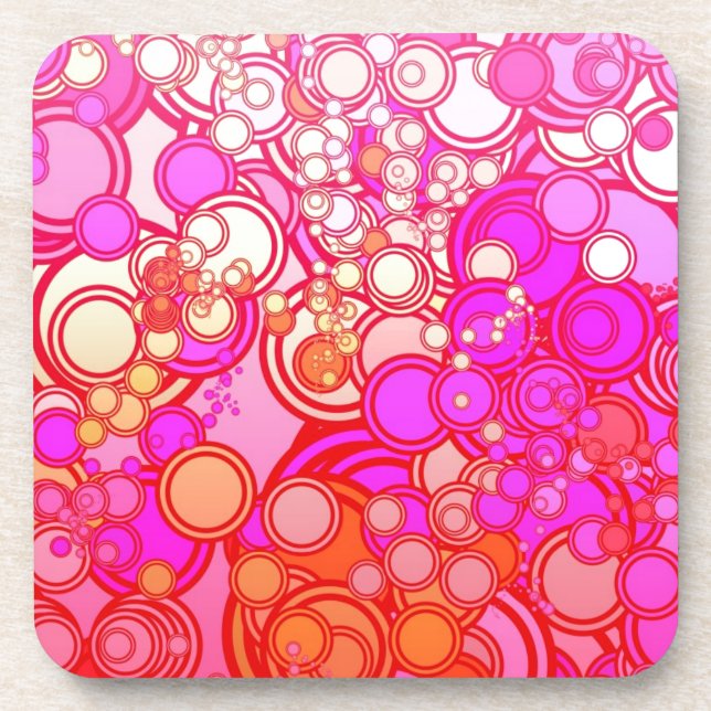 Porta-copo Círculos retros (Frente)