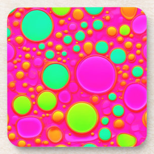 Porta-copo Círculos Rosa e Verde