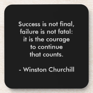 Porta-copo Citação de Winston Churchill; Sucesso