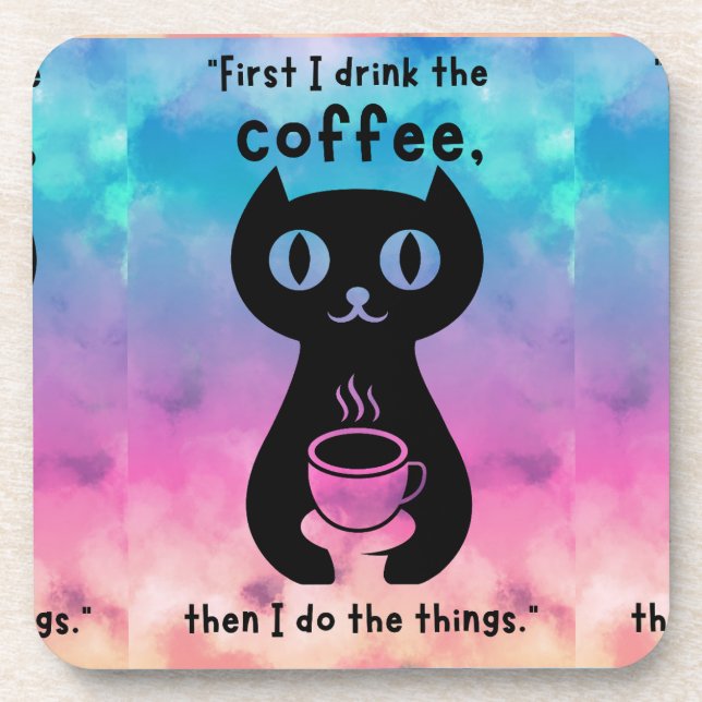 Porta-copo citação do gato (Frente)