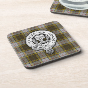 Porta-copo Clan Buchanan Crest & Dress Tartan