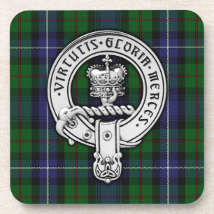 Porta-copo Clan Donnachaidh (Robertson) Crest/Hunting Tartan