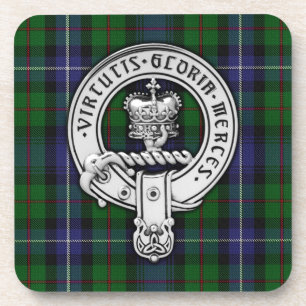 Porta-copo Clan Donnachaidh (Robertson) Crest/Hunting Tartan