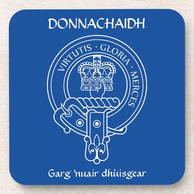 Porta-copo Clan Donnachaidh (Robertson) Crest & War Cry (Frente)