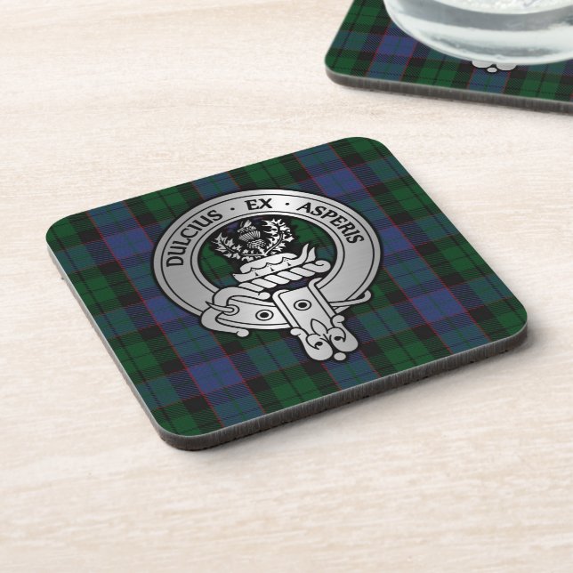 Porta-copo Clan Ferguson Crest & Balquhidder Tartan (Left Side)