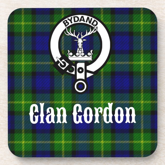 Porta-copo Clan Gordon Tartan Crest (Frente)