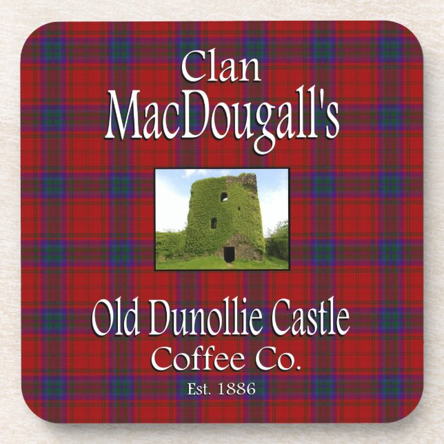 Porta-copo Clan MacDougall's Old Dunollie Castle Coffee Co. (Frente)