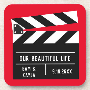 Porta-copo Clapboard de Filme Presente Personalizável