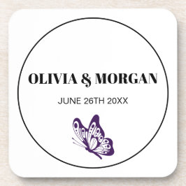 Porta-copo Classic Elegant Script Wedding Rehearsal Paper