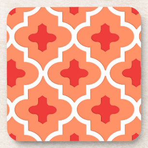 Porta-copo Clássico Azulejo marroquino, Mandarin Orange