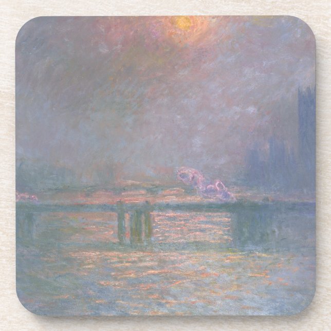 Porta-copo Claude Monet | a Tamisa com cruz de Charing (Frente)