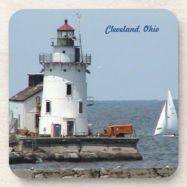 Porta-copo Cleveland Lighthouse Drink Coasters (Frente)