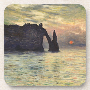 Porta-copo Cliff Etretat, Sunset de Claude Monet
