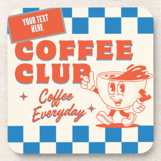 Porta-copo clube do café - lanchonete retrô anos 50 texto per