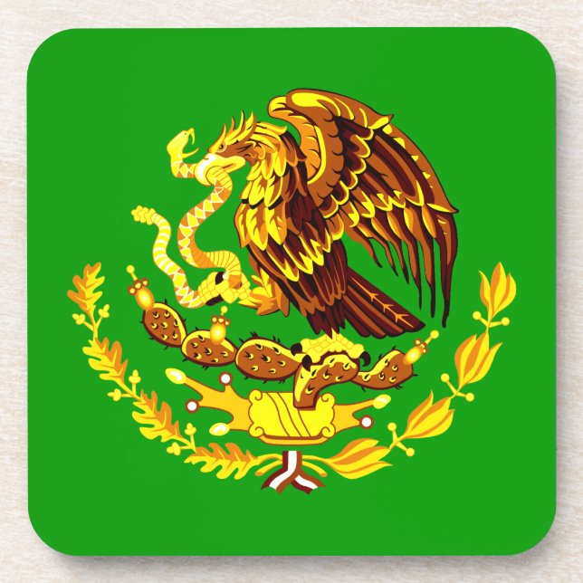 Porta-copo COA do México Dourado (Frente)