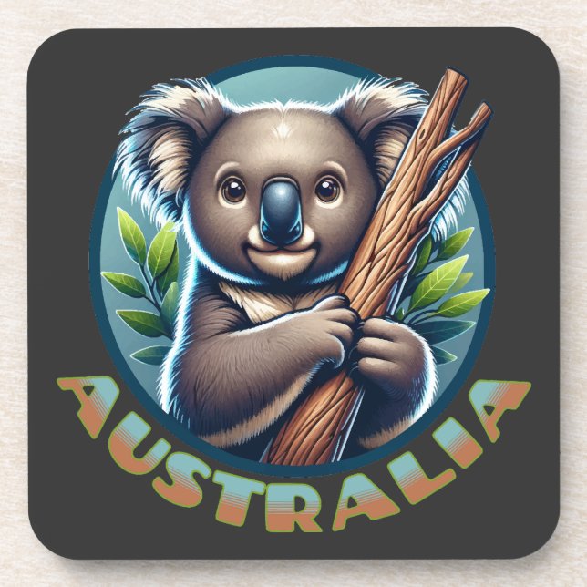 Porta-copo Coala australiano (Frente)