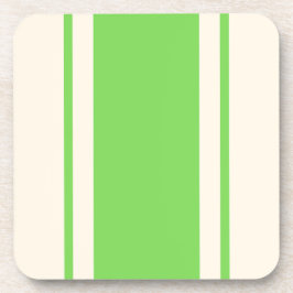 Porta-copo Coastal Stripe Coaster - Lime & Cream