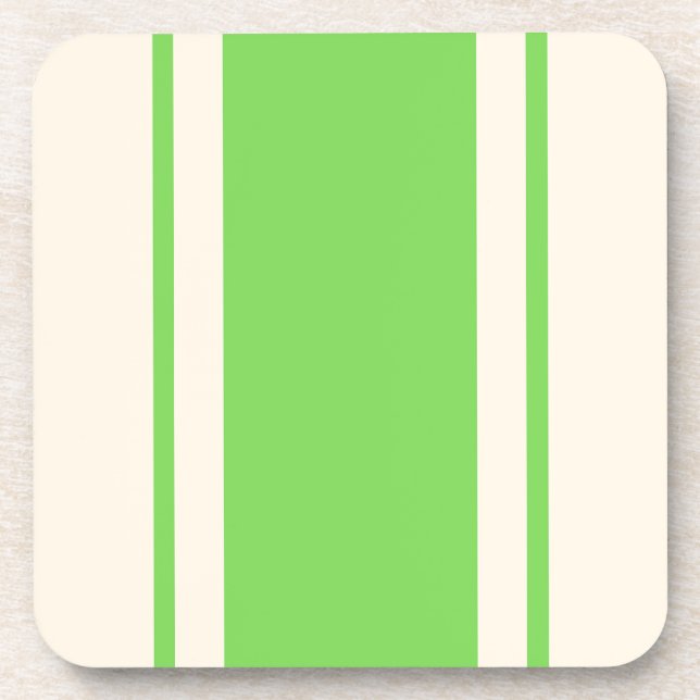Porta-copo Coastal Stripe Coaster - Lime & Cream (Frente)