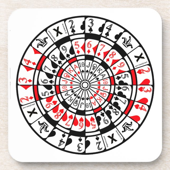 Porta-copo Coaster Dartboard Card Design (Frente)