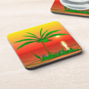 Porta-copo Coaster de Bebida de Árvore Palm