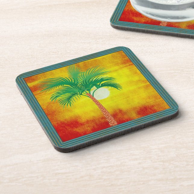 Porta-copo Coaster de Bebida de Árvore Palm (Left Side)