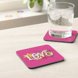 Porta-copo Coaster de Bebidas AMOR