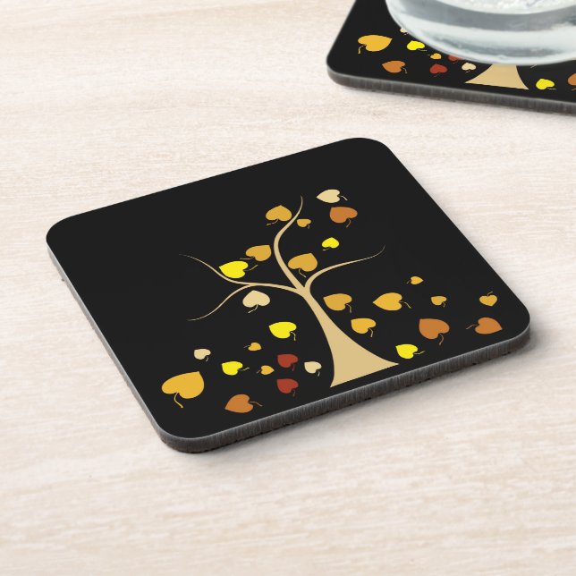 Porta-copo Coaster De Bebidas De Árvore De Amor (Left Side)