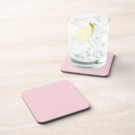 Porta-copo Coaster de Bebidas de Checkerboard Cor-de-Rosa e B