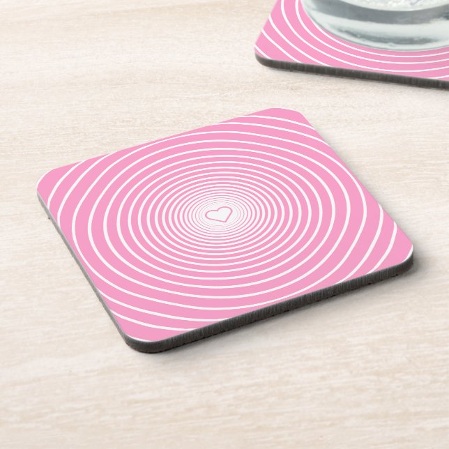 Porta-copo Coaster de Bebidas de Cores Personalizadas - Amor  (Left Side)