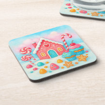 Coaster de Bebidas de Natal em Candyland