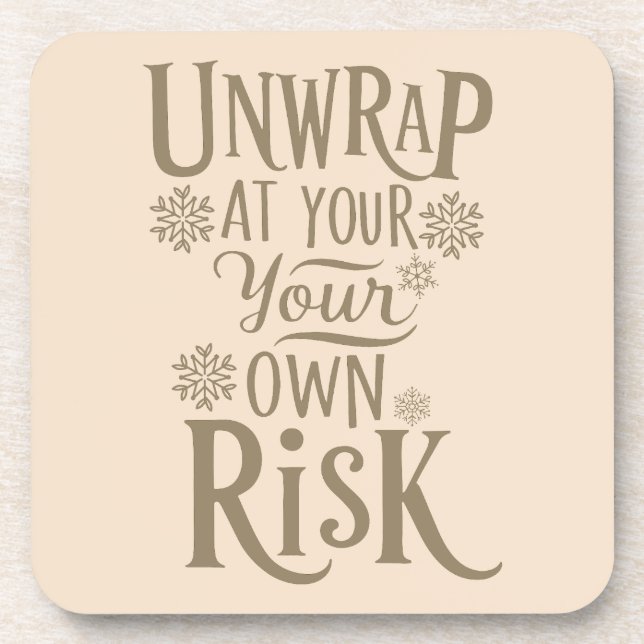 Porta-copo Coaster de Bebidas de Natal Engraçado (Frente)