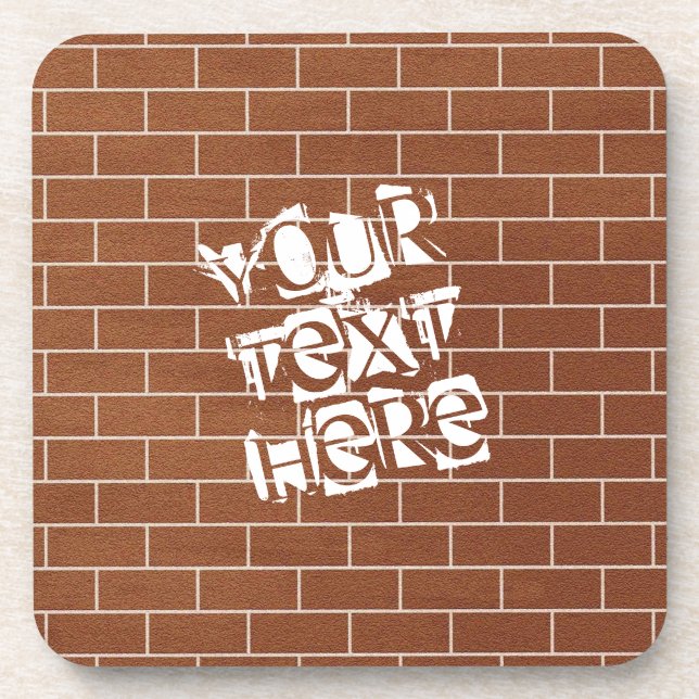Porta-copo Coaster de Bebidas de Texto Personalizadas - Uma P (Frente)