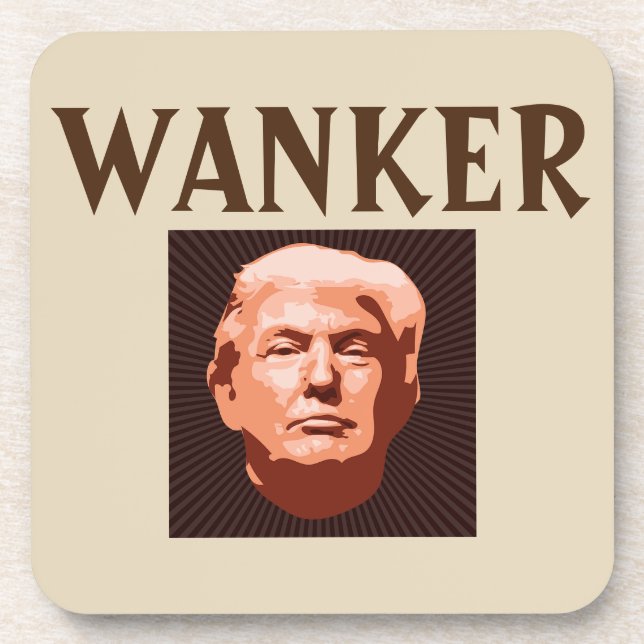 Porta-copo Coaster de Bebidas do Trump Wanker (Frente)