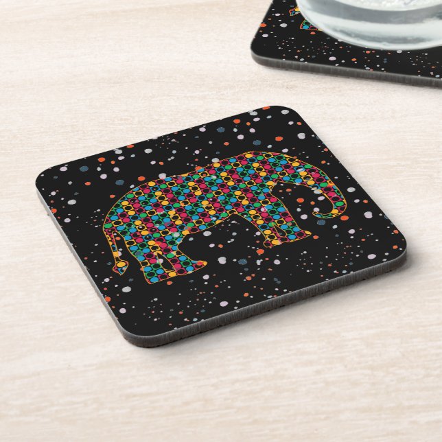 Porta-copo Coaster de Bebidas Elefantes (Left Side)