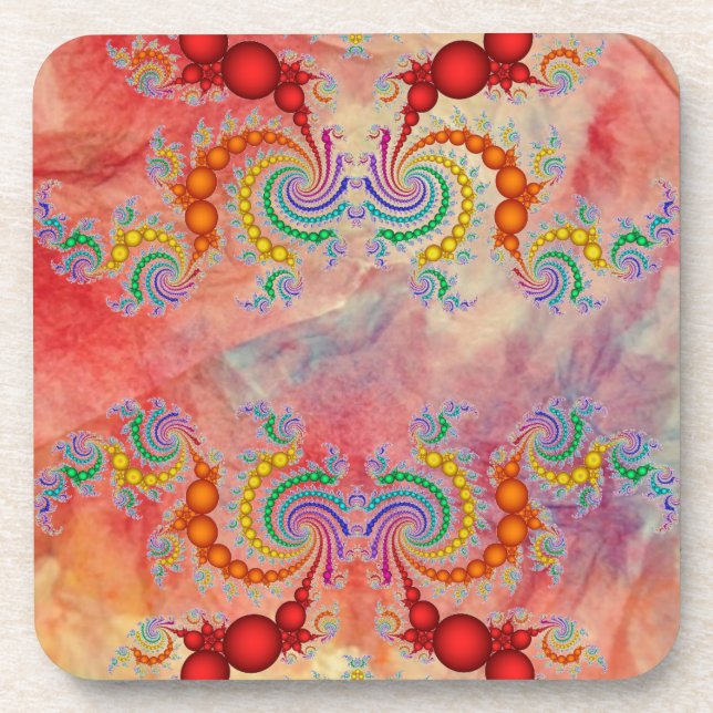 Porta-copo Coaster De Bebidas Marble Rosa (Frente)