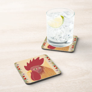 Porta-copo Coaster de Bebidas Rooster