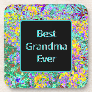 Porta-copo Coaster for Grandmother - "Best Grandma Ever"