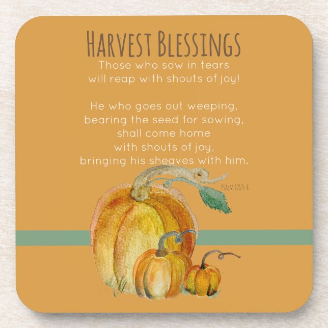 Porta-copo Coaster: Harvest Blessings (Frente)