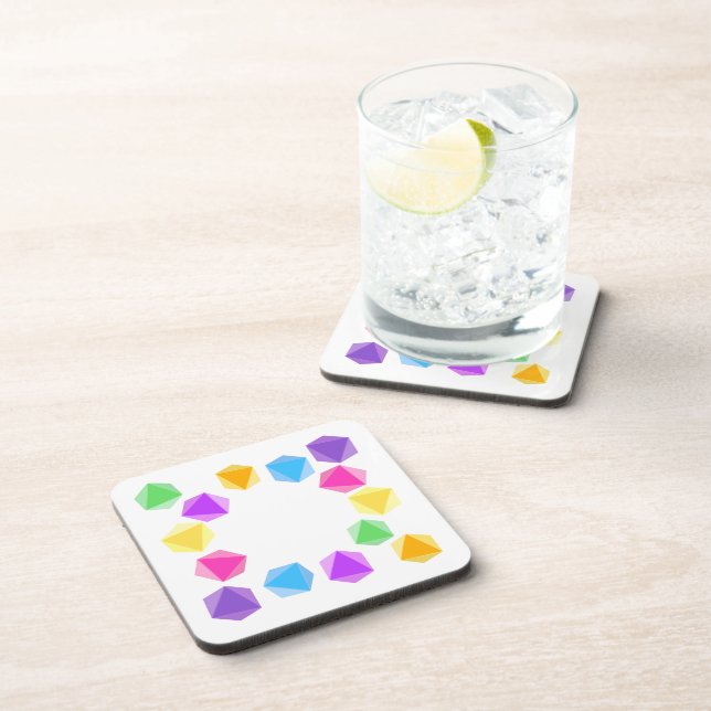 Porta-copo Coasters de Arco Arco-Íris D8 (Lado Direito)