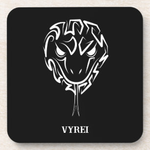 Porta-copo Cobra de Tribal Negro e Branco