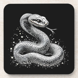 Porta-copo Cobra prateada